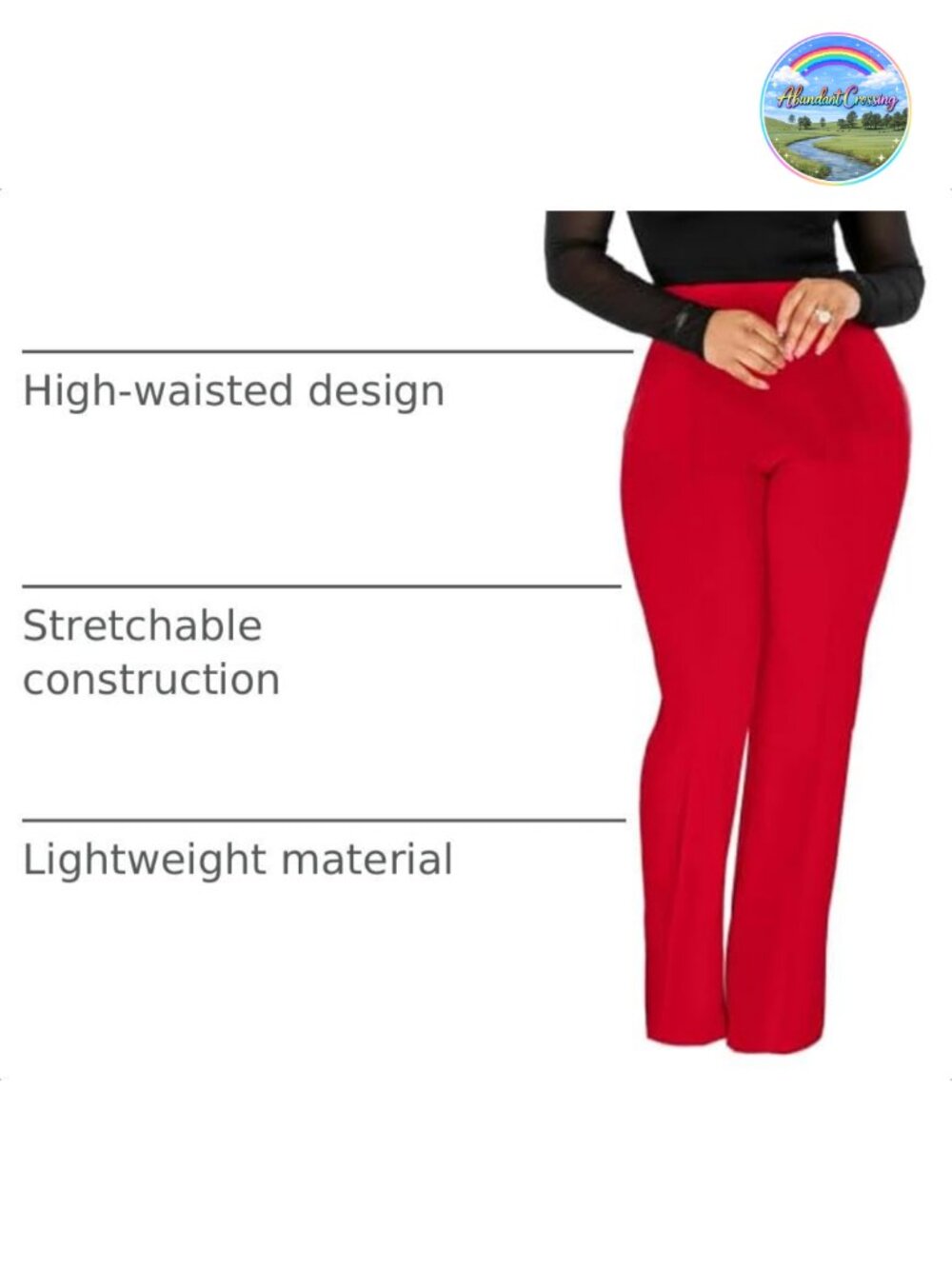 Women's High Waisted Stretch Yoga Dress Pants Business Casual Bootcut Work - Picture 3 of 6